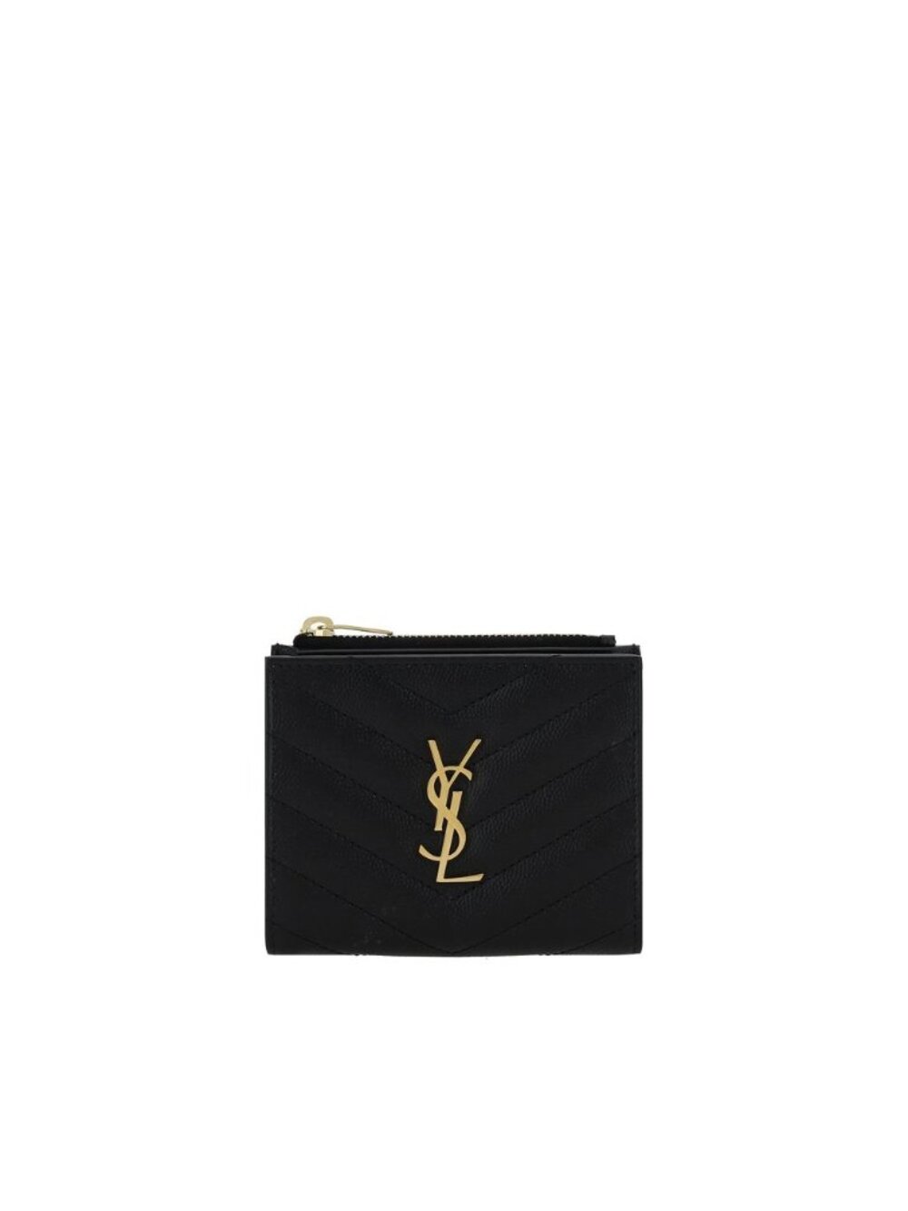 Saint Laurent Black Calf Leather Bos Taurus Wallet